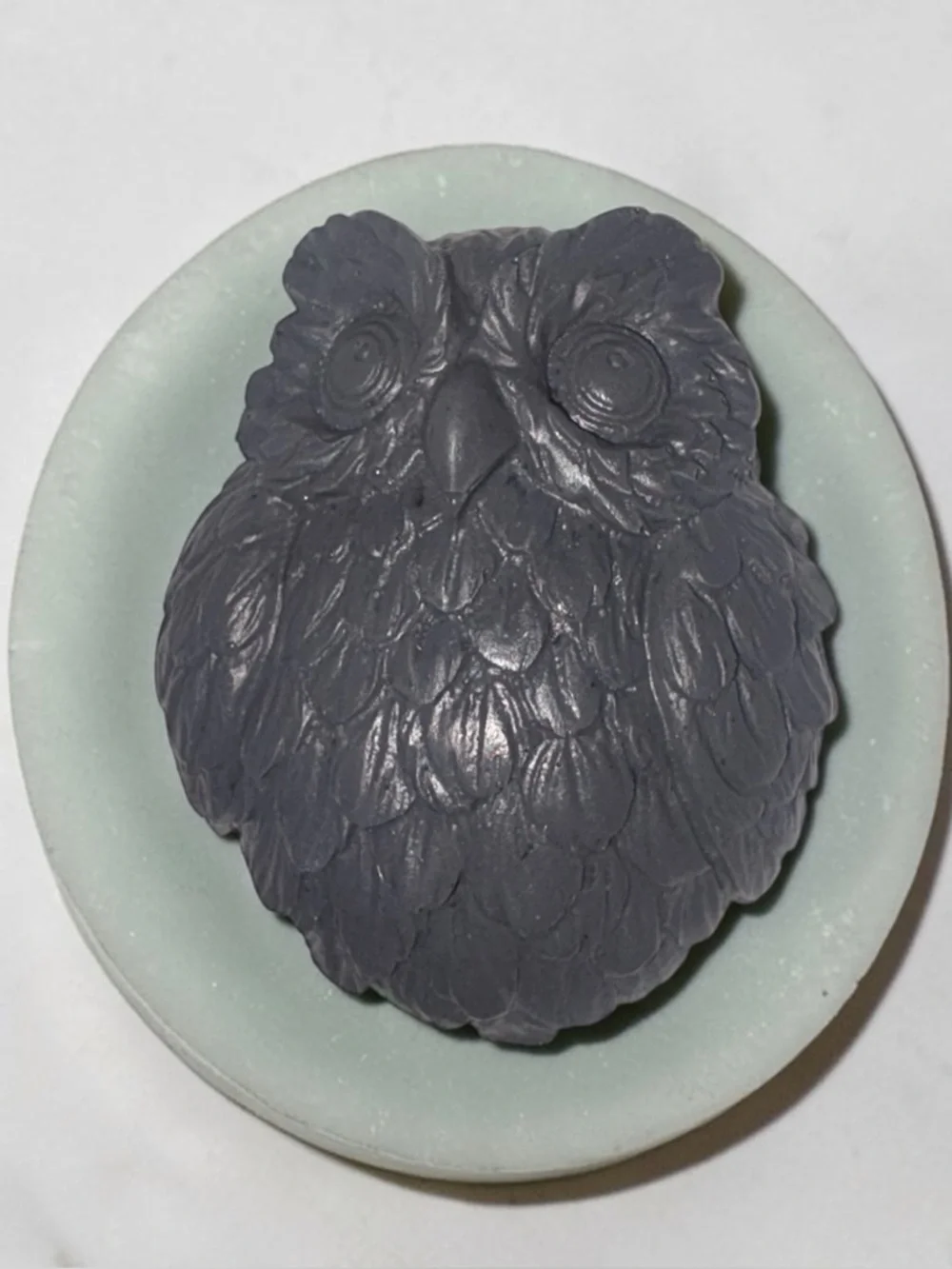 Vanilla rum SOAP owl handmade 3x2in 4oz shea butter & coconut oil based