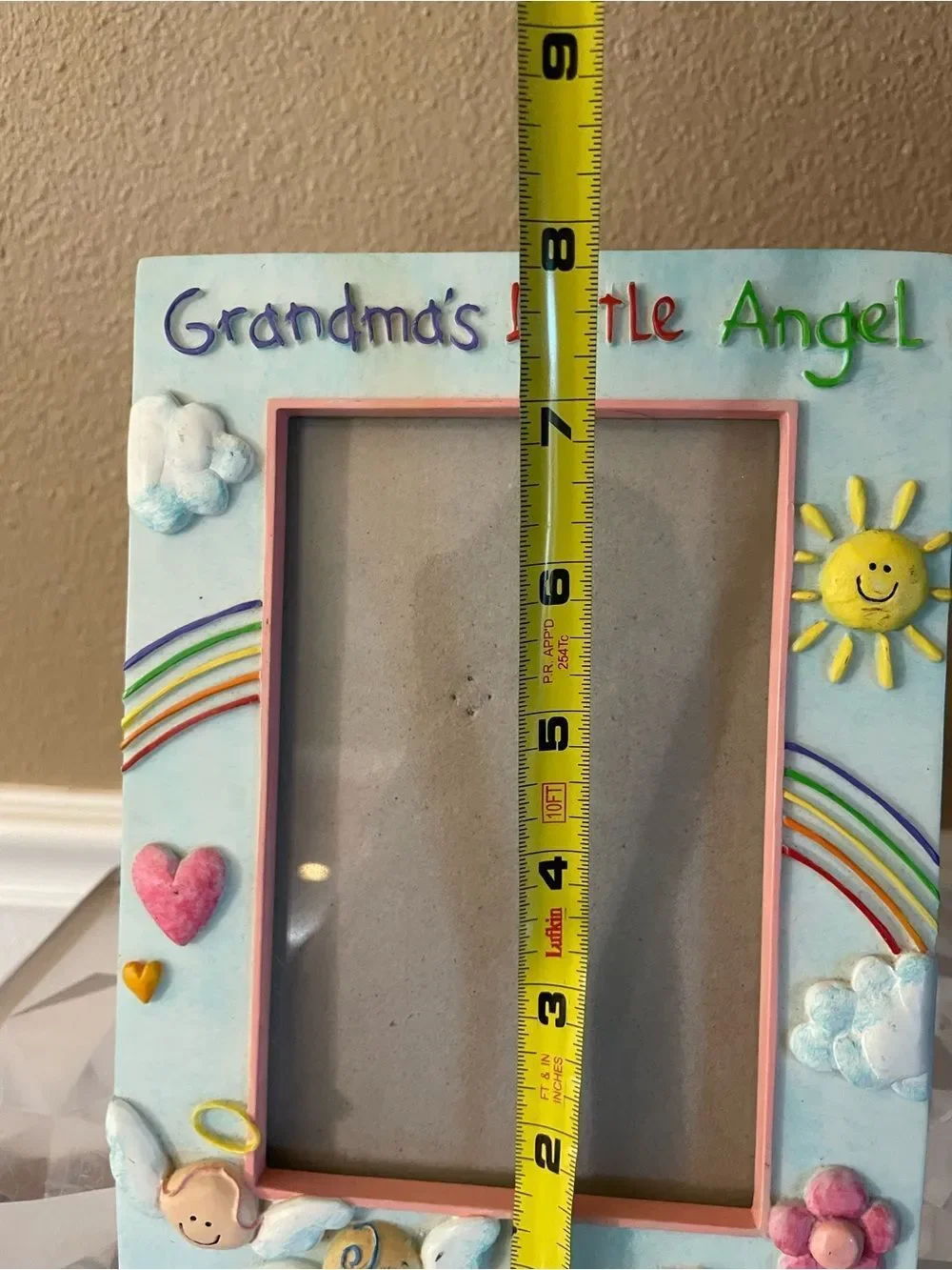 Grandmas Little Angel Rainbow Sunshine 5x7 Vintage Picture Frame