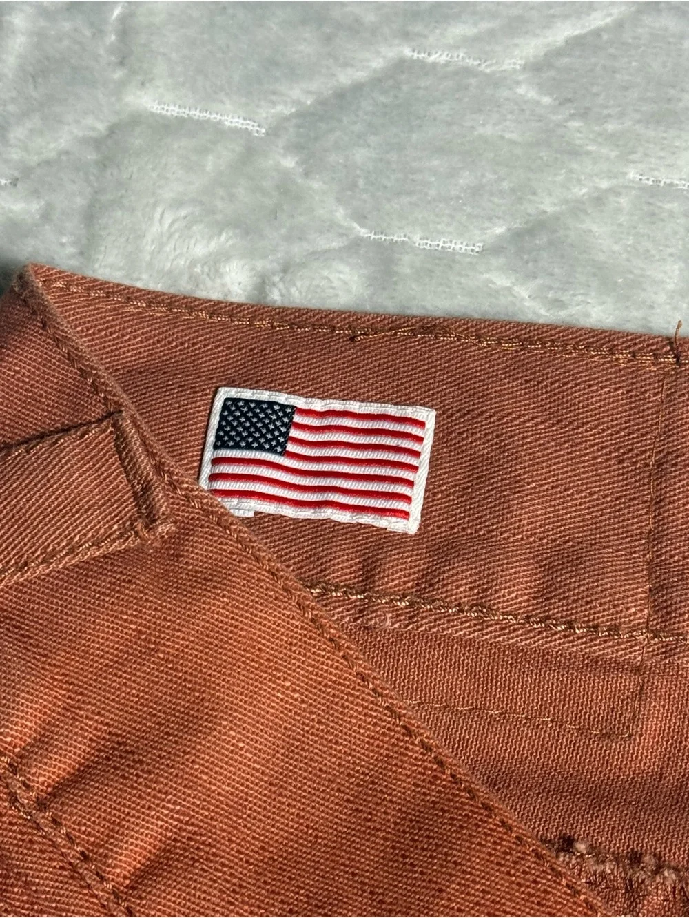 True Religion USA Ricky Distressed Jeans 38x32 Rust Wide Leg Y2K Skater Grunge