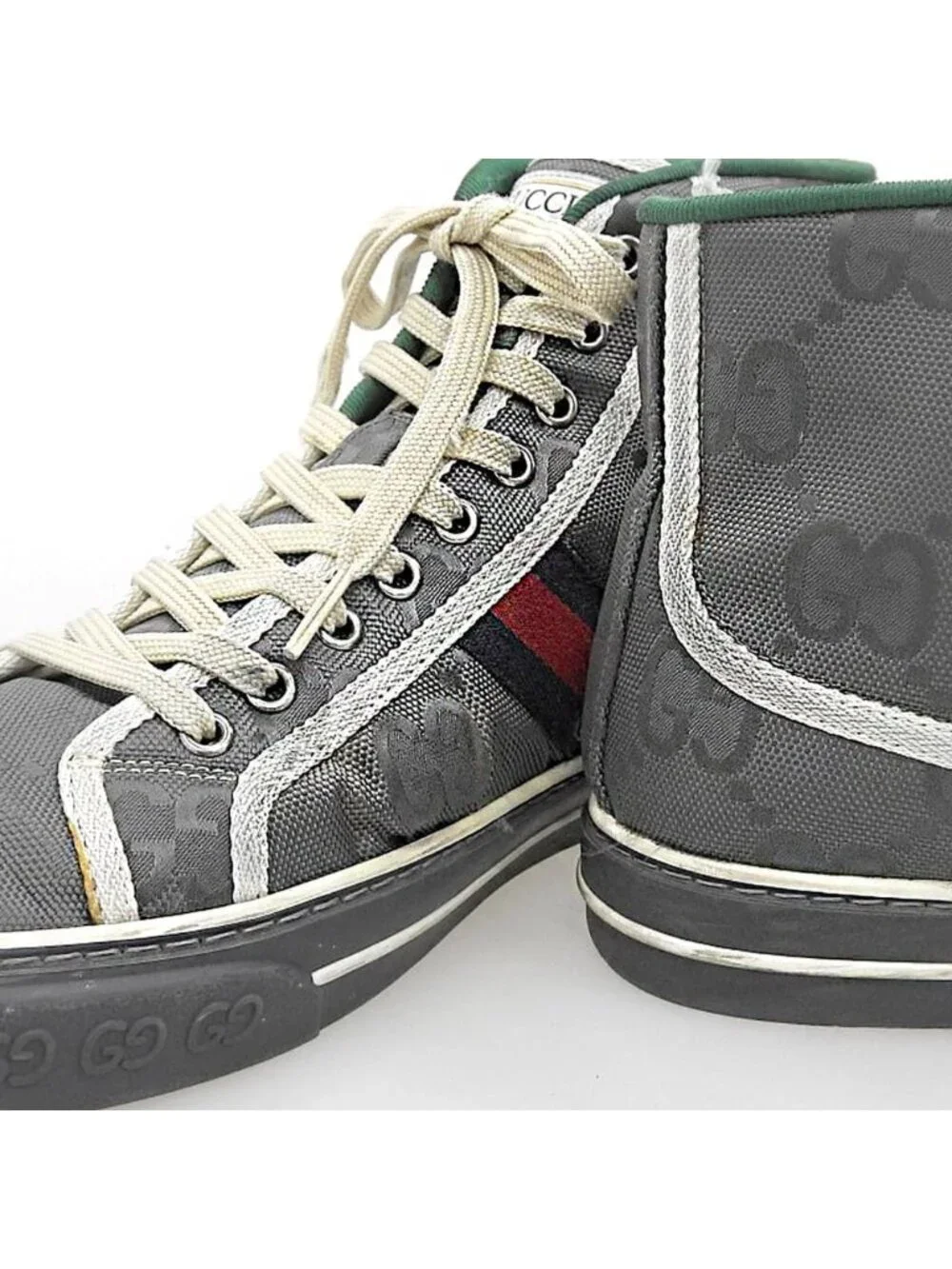 Gucci Tennis High Cutsneakers Gray Sneaker