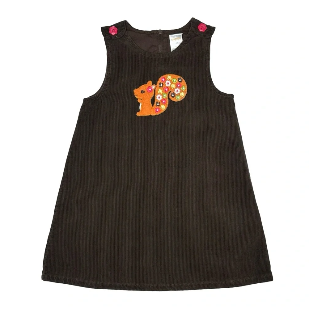 Gymboree Flower Squirrel Corduroy‎ Jumper