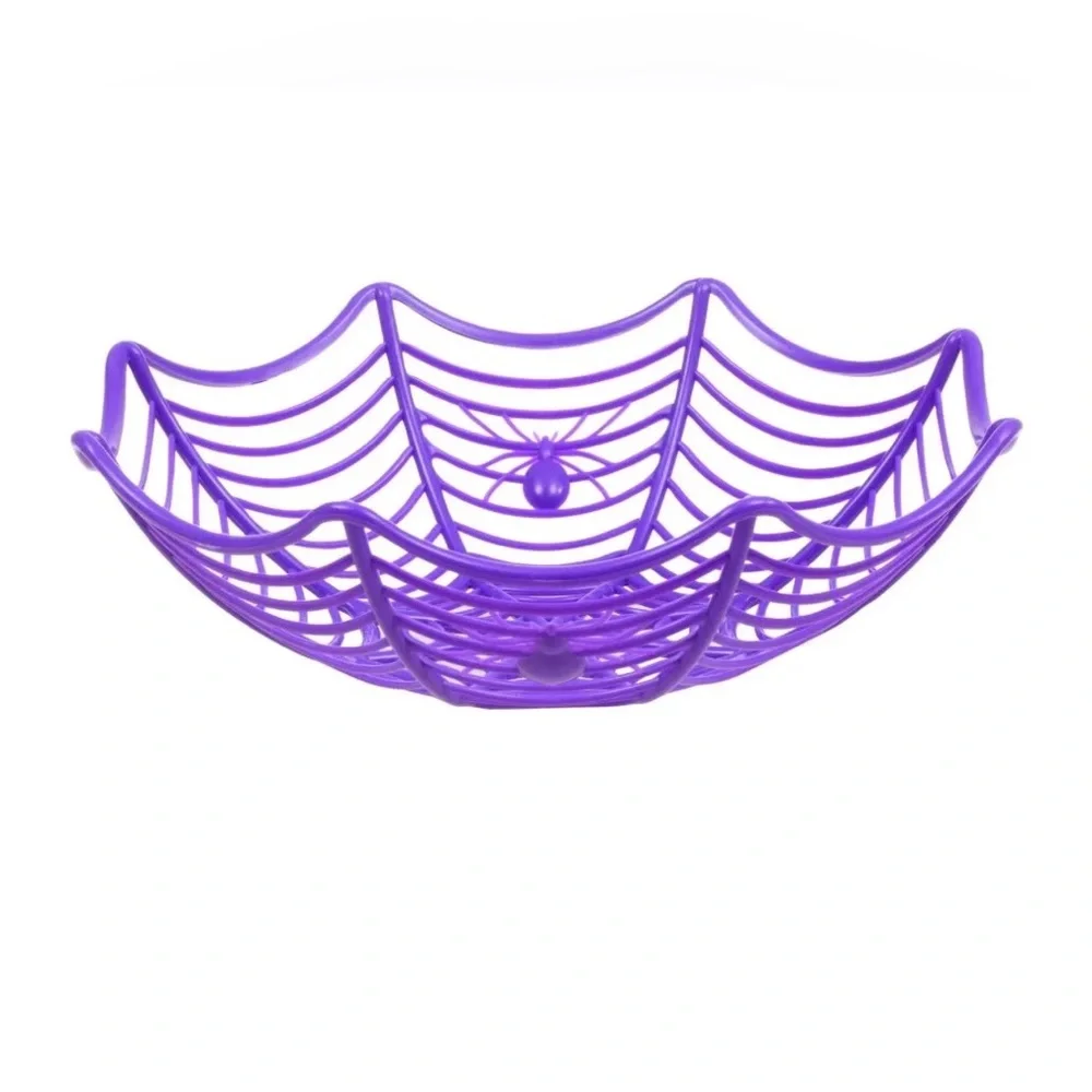 💜 PLASTIC SPIDER WEB SERVING DISH 💜