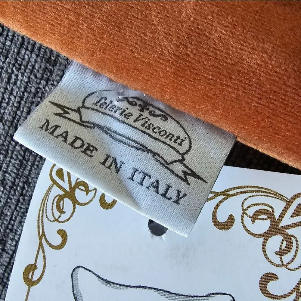 TELERIE VISCONTI VENETIAN VELVET ITALIAN LUXURY PILLOW 20x20 SHAM orange bronze