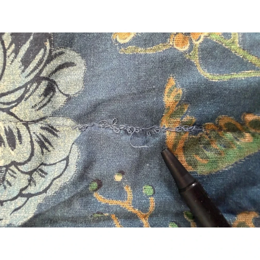 Pottery Barn Dahlia Floral Euro Sham 26x26 Blue Multi Floral Print Cotton