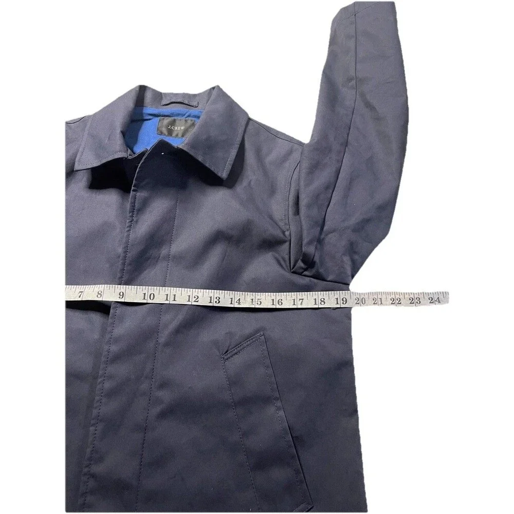J.Crew Ludlow Men's XS Navy Water-Repellent Bonded Cotton Car Coat HO16 E8564