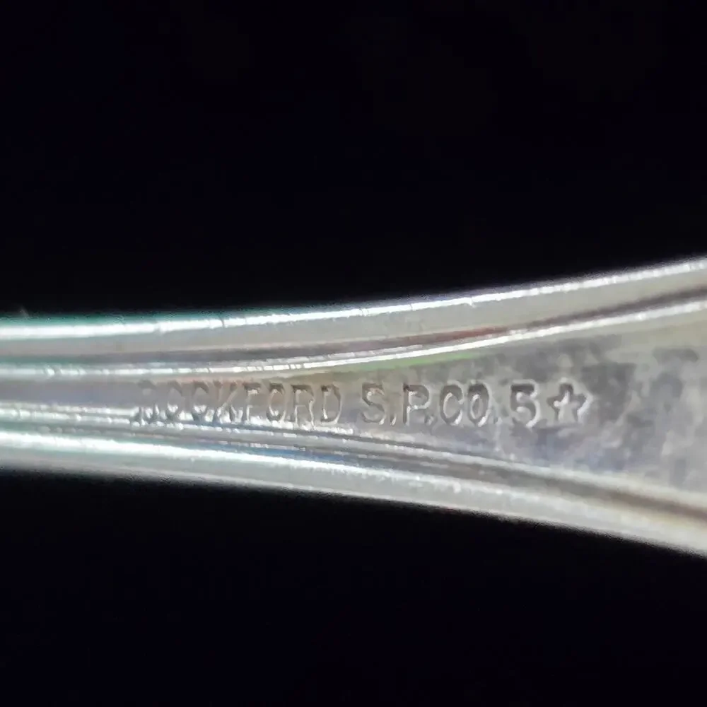 Vintage Rockford Silver Plate Co Fork Spoon Children's Engraved 