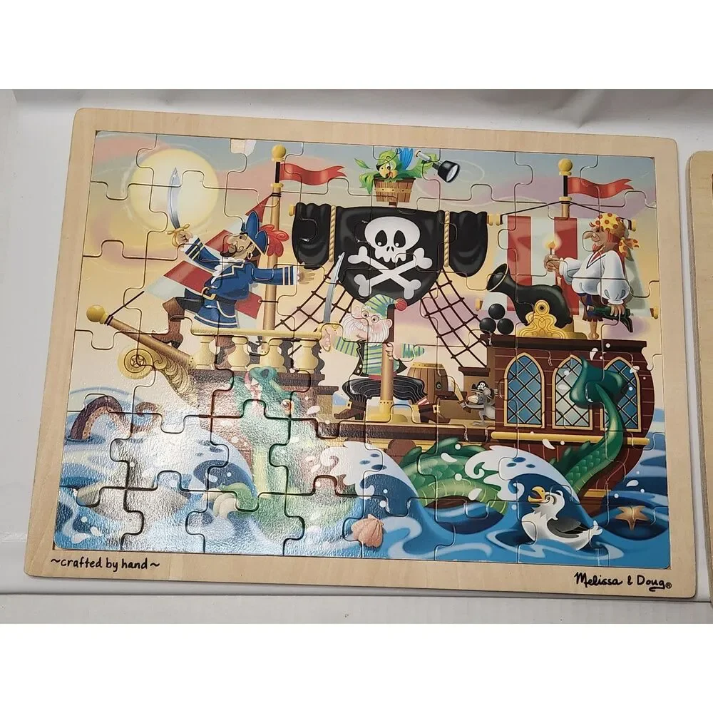 Lot of 4 Wooden Puzzles Melissa & Doug Pooh ABC Garanimals
