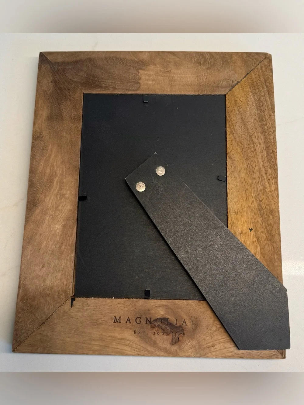 Magnolia Home Rustic Wood Picture Frame 8x10 Fits 5x7 Photo Carved