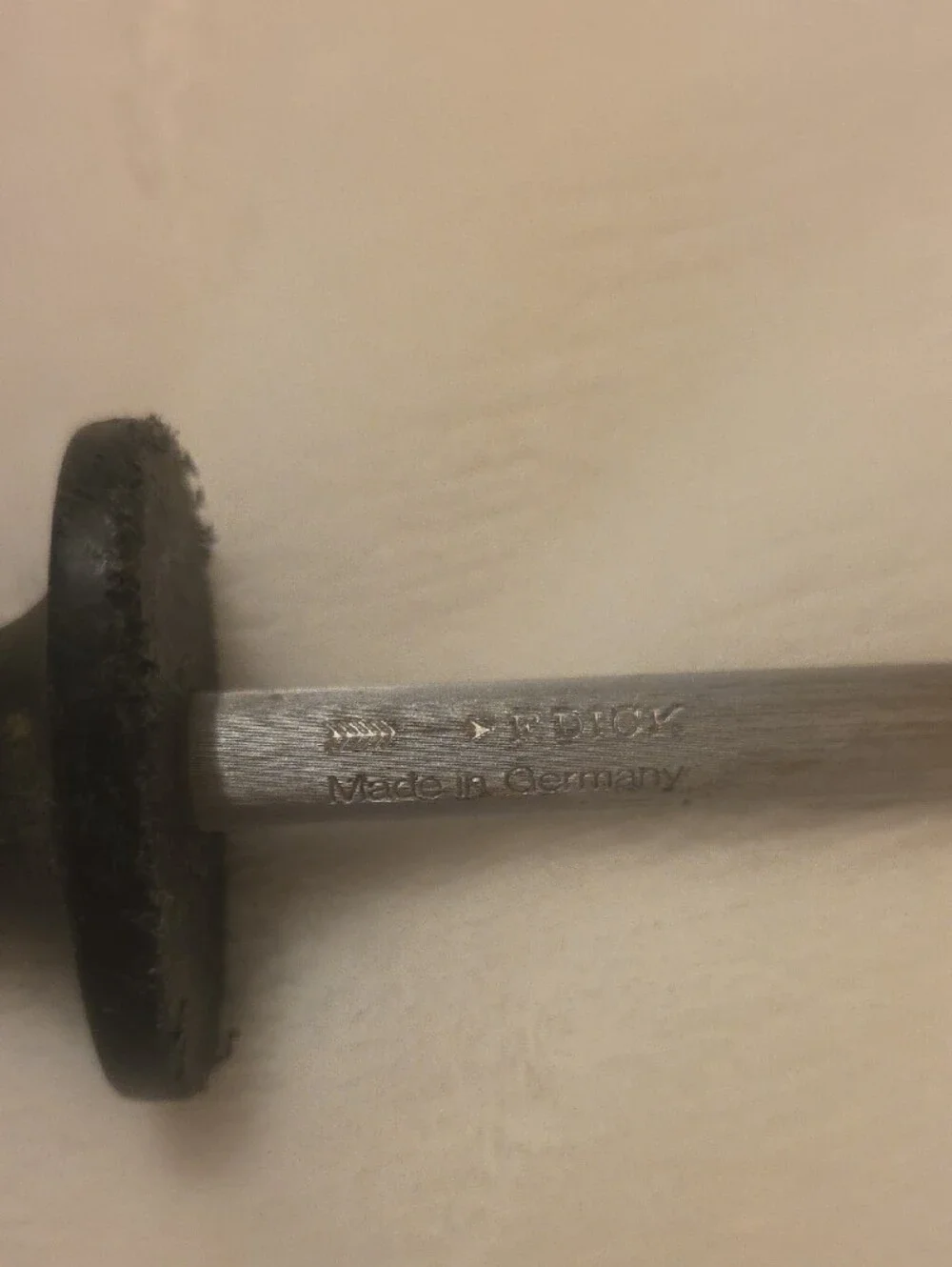 F Dick Knife Honing Steel with Black Handle Made In Germany