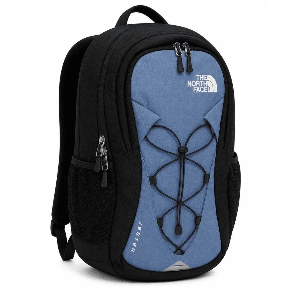 The North Face Jester Backpack Blue Black Laptop Sleeve School Travel New NWT