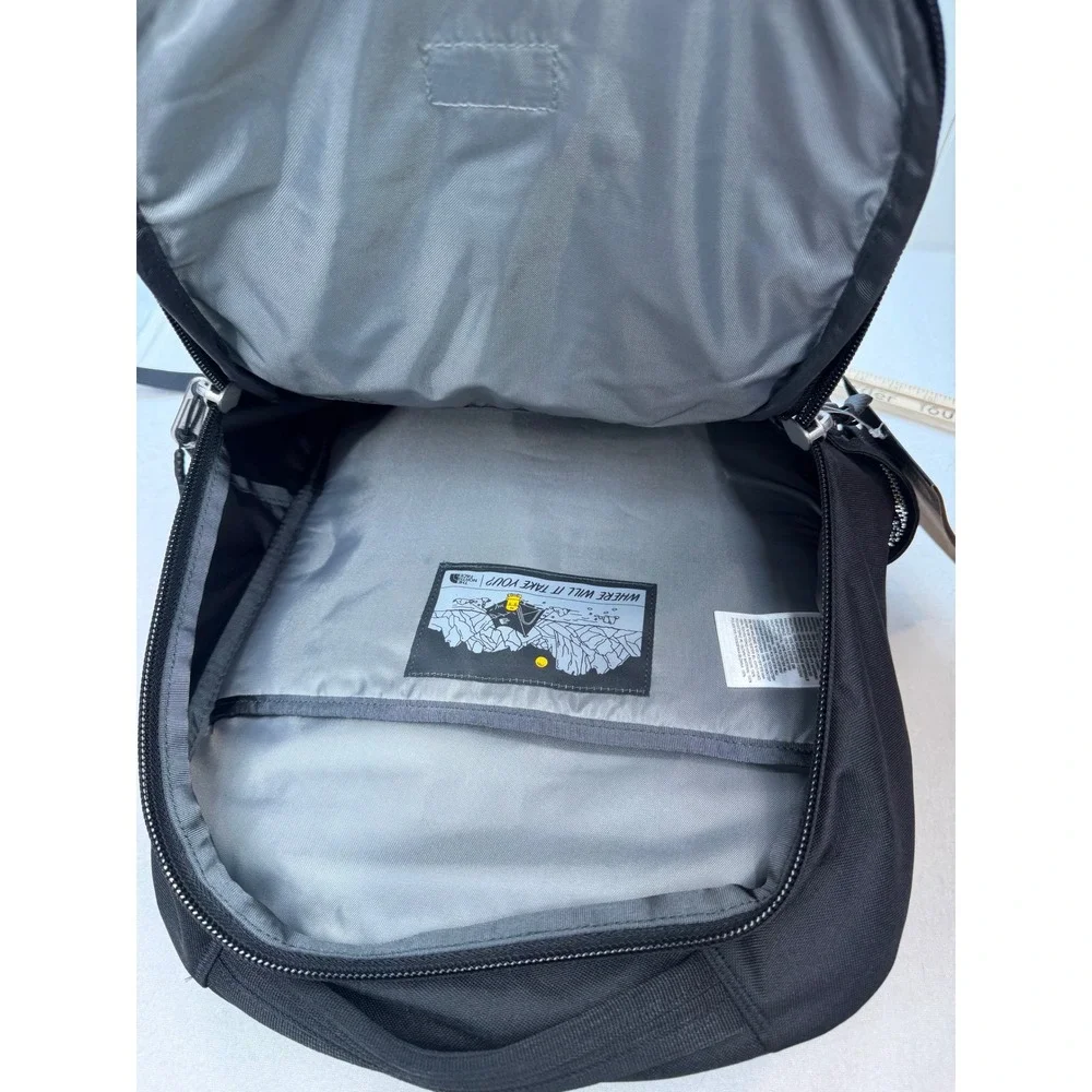 The North Face Jester Backpack Gray Black Laptop Sleeve School Travel New NWT