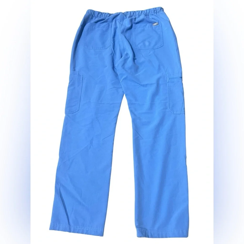 Figs men’s technical series TM3001 blue Cairo cargo drawstring waist scrub pants