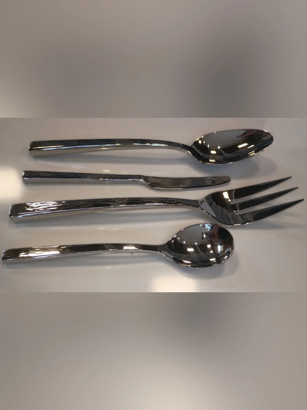 Wedgwood Vera Wang Hammered 4-piece Metal Hostess Set, NEW