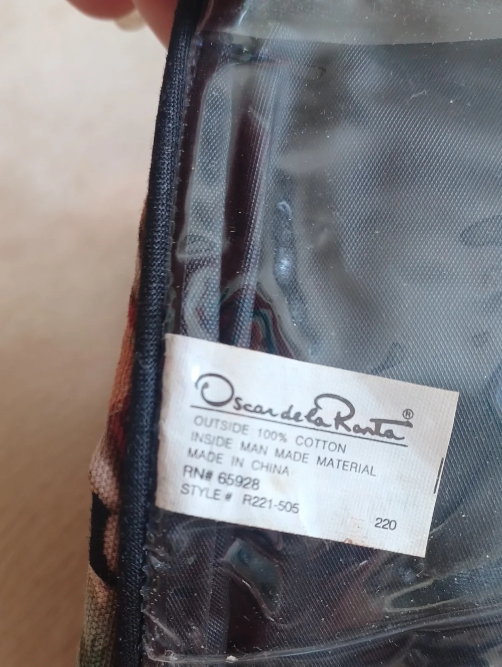 Vintage Oscar de la Renta Travel Cosmetic Bag & Jewelry Holder