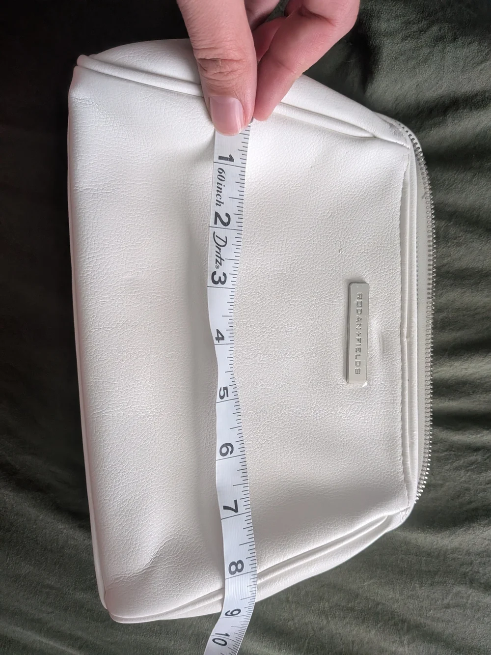 Rodan + Fields White Zip Cosmetic Case