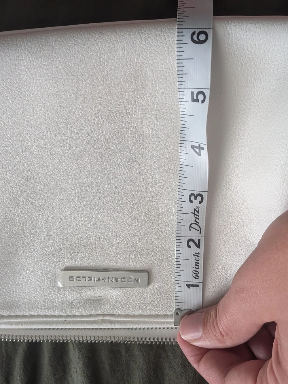 Rodan + Fields White Zip Cosmetic Case