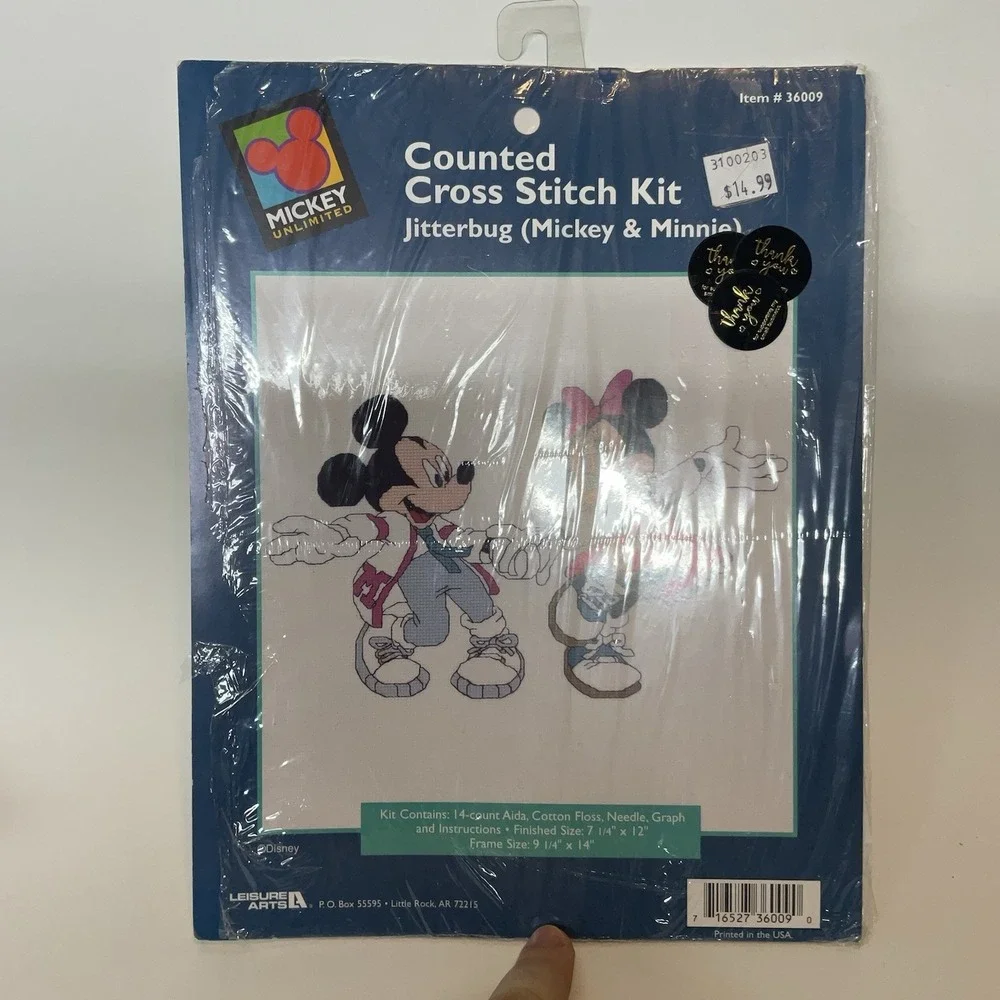 Disney Mickey Mouse Unlimited Counted Cross Stitch Kit Jitterbug Minnie 36009‎
