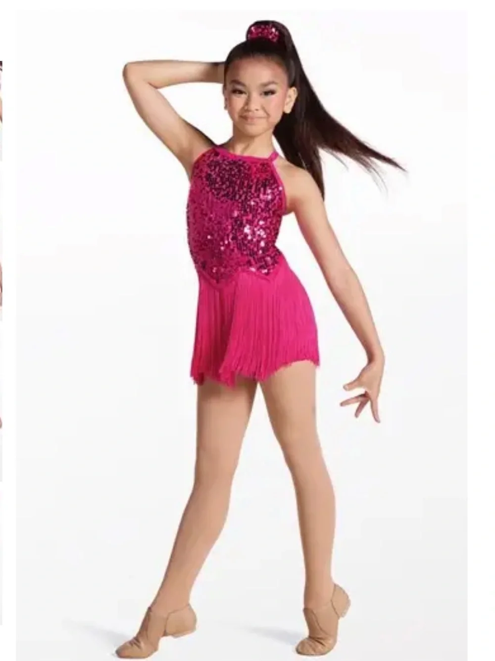 Weissman Showtime “Azizam” 18919 Dance Costume IC Pink Sequin Fringe