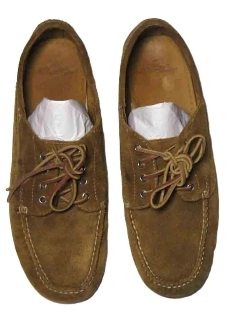 Brooks Brothers Brown Leather Suede Mocs Deck Shoes Men's Size 13D