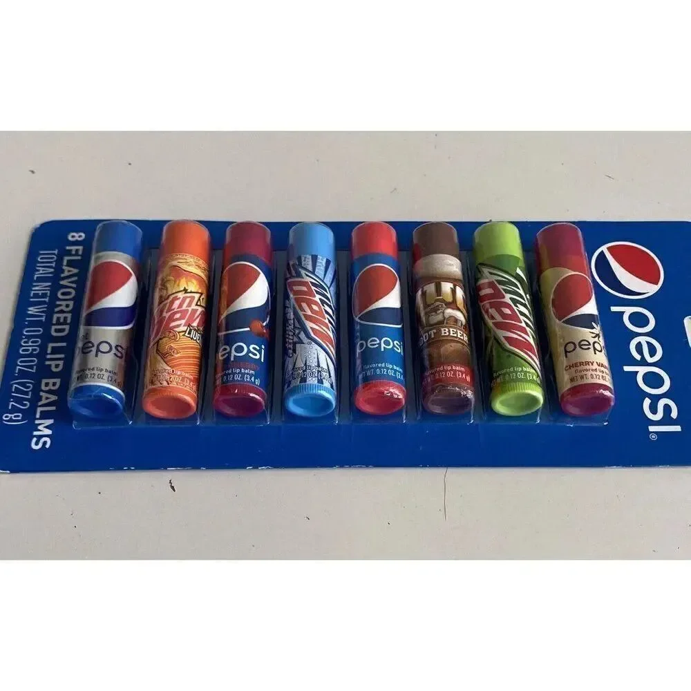 8 Pack‎  Pepsi Mountain Dew Mug Root Beer Flavored Lip Balms NEW