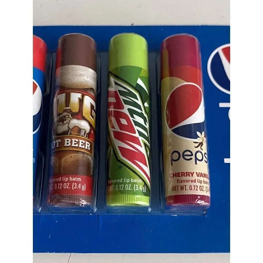 8 Pack‎  Pepsi Mountain Dew Mug Root Beer Flavored Lip Balms NEW
