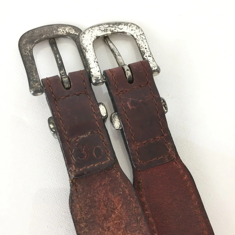 Western Leather & Horse Hair Belt Matching Leg Strap/Hat Band Rodeo Equestrian
