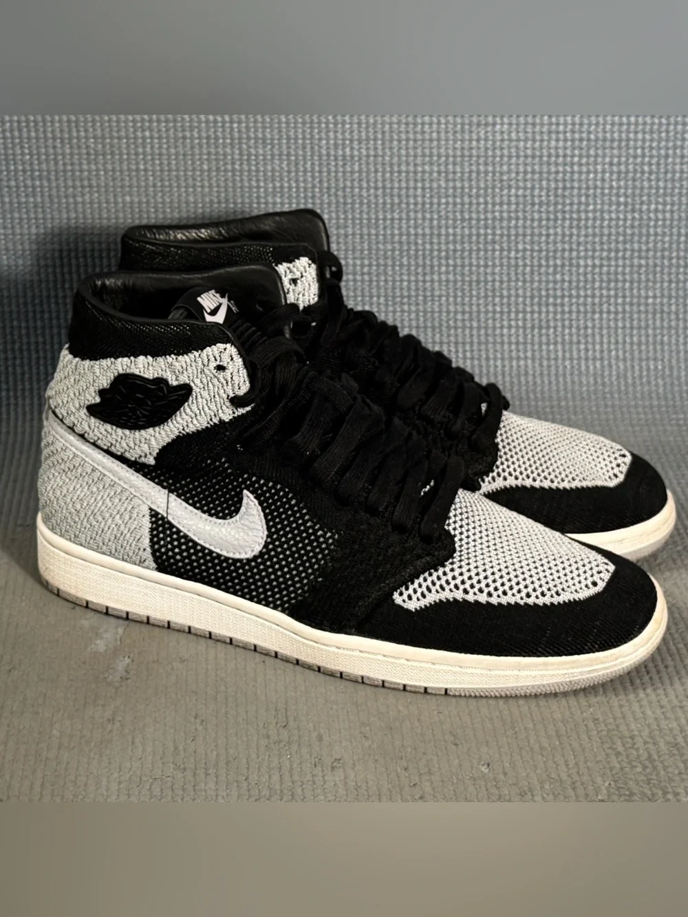 Nike Air Jordan 1 Retro High FlyKnit Shadow Black Shoes 919704-003 Men’s Size 10