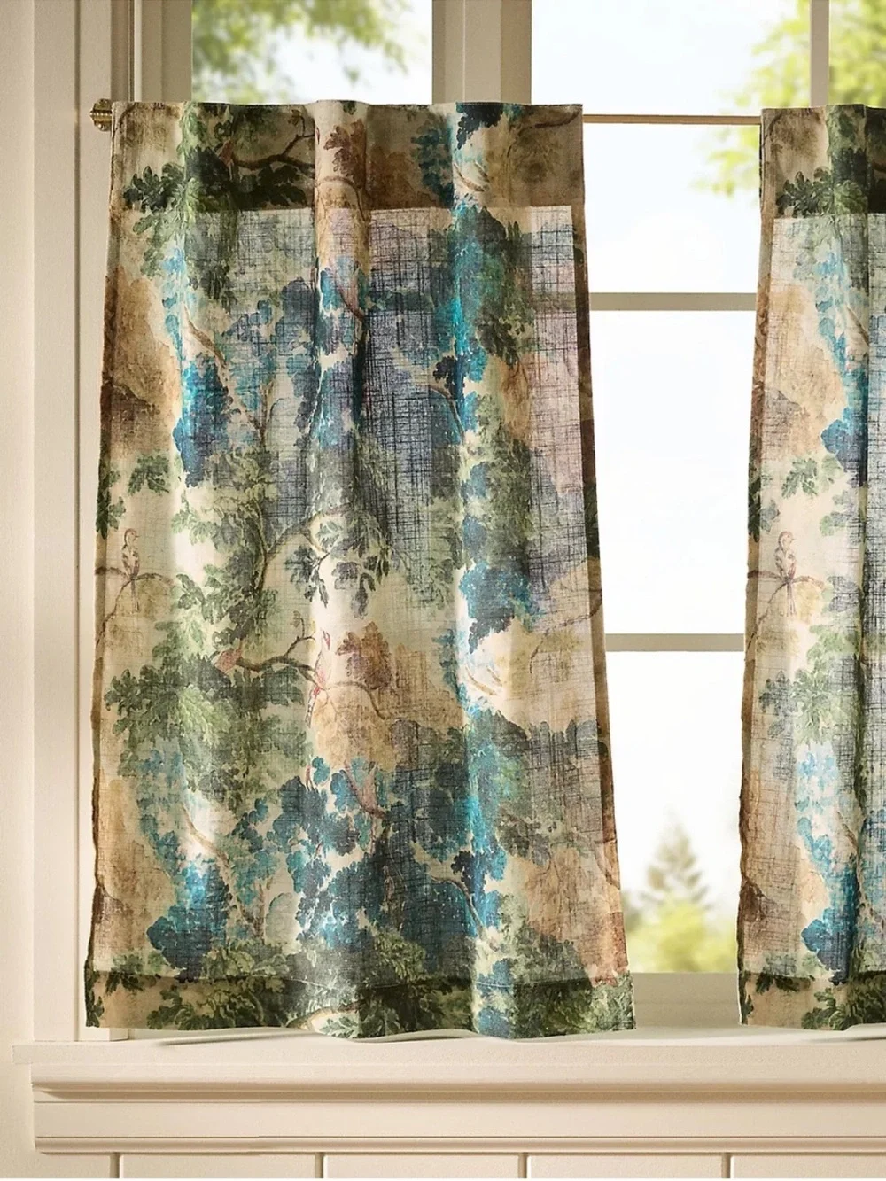 Judarn Printed Cotton Café Curtains, Set of 2