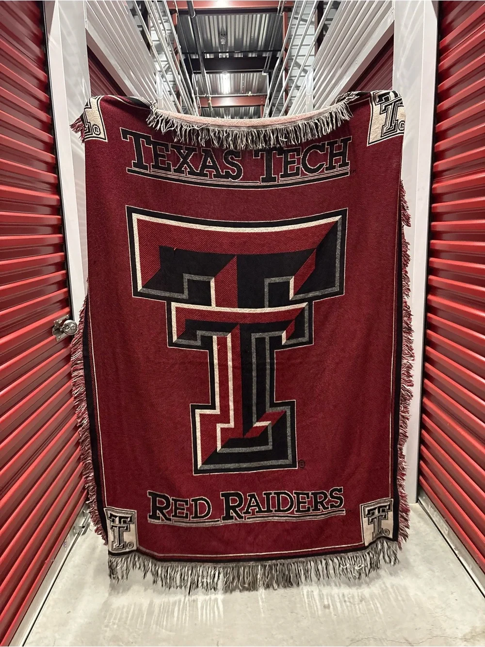 Texas Tech Red Raiders Woven Throw Blanket Tapestry Fringe 68” x 52” NCAA