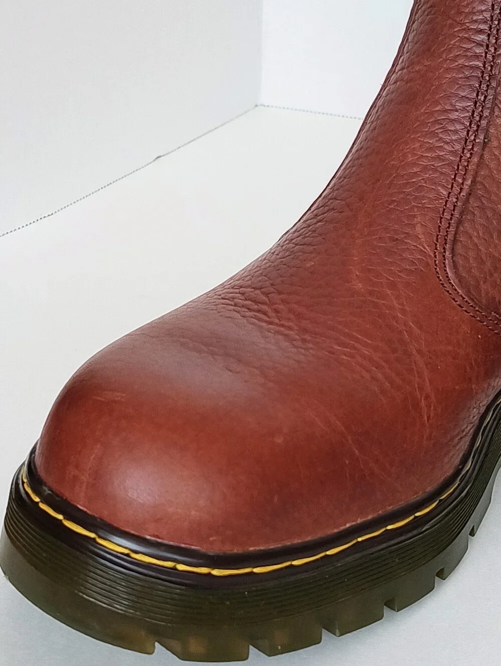 Like New Dr.Martens Rivet Steel Toe Chelsea Lug Sole Pull-On Work Boots