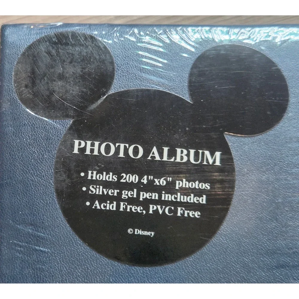 Walt Disney World Memories Photo Album Blue Cinderella Castle Pewter Sealed Flaw