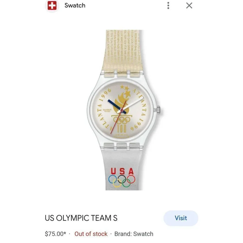 Swatch Team USA 1986 Atlanta Olympics