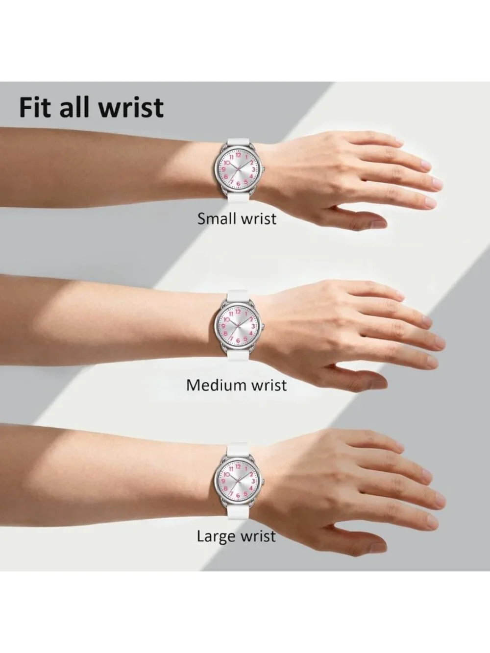 Stylish Women's Waterproof Watch with Easy-to-Read Numeral Dial & Silicone Strap