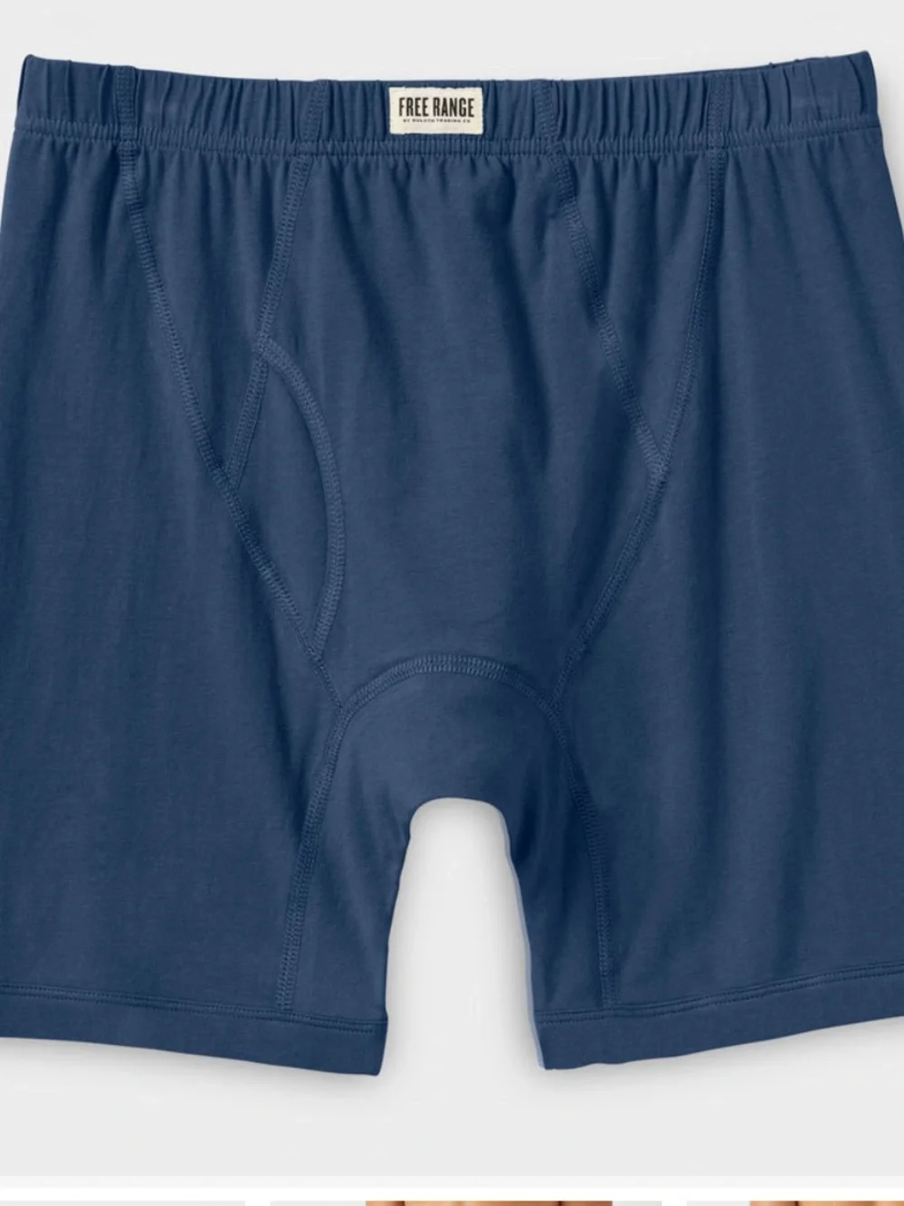 Duluth Free Range Organic Cotton Boxer Briefs Pale Navy Large NWT IN PACKAGE