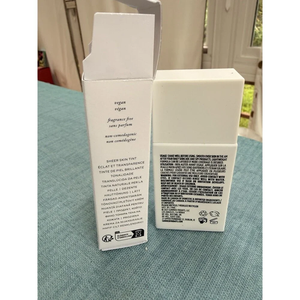 Shade 9 - Summer Fridays Sheer Skin Tint 1 Oz NEW Vegan Fragrance Free