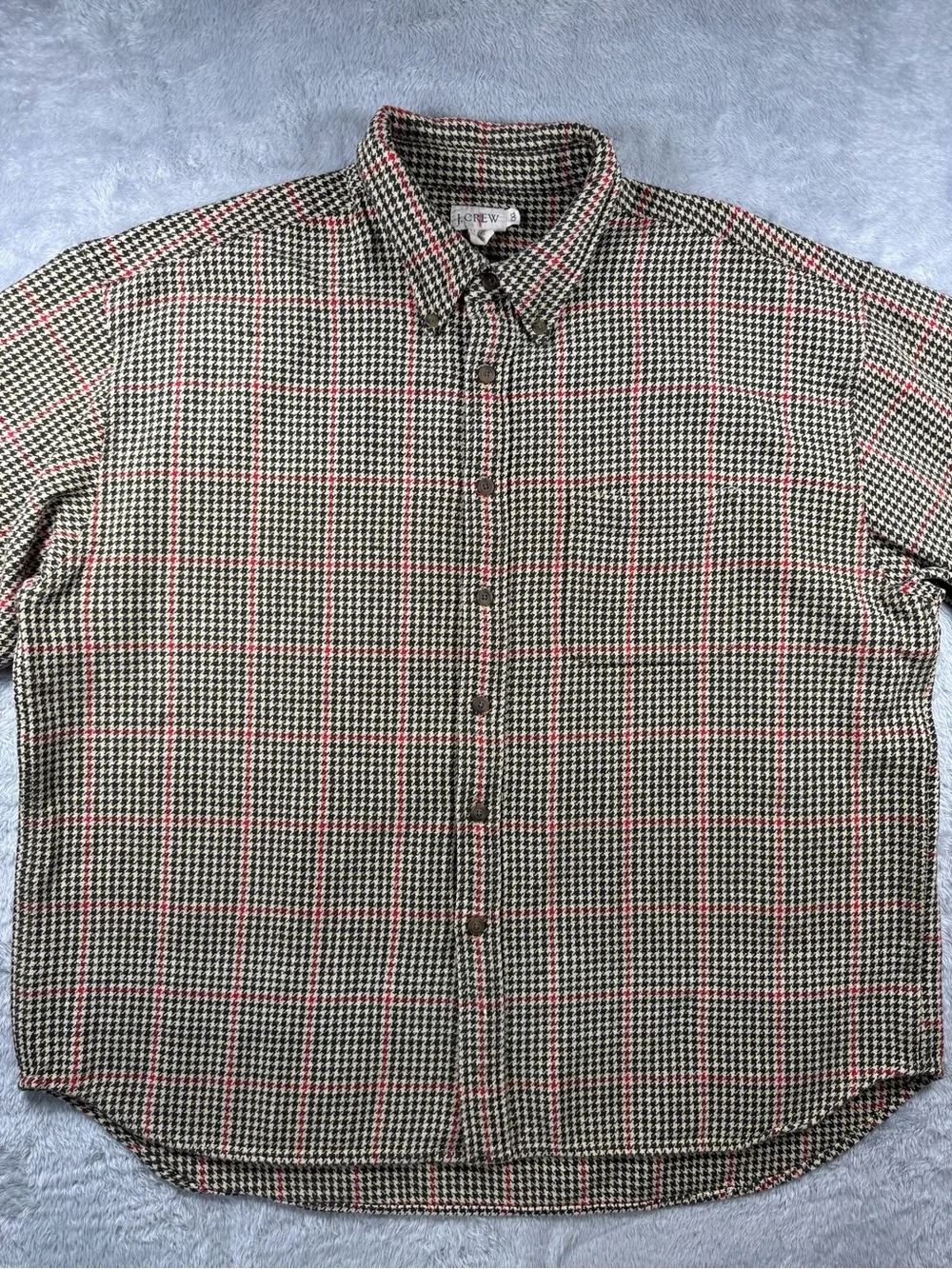 Vintage J.Crew Oarsman Heavyweight Houndstooth Button Down XXL