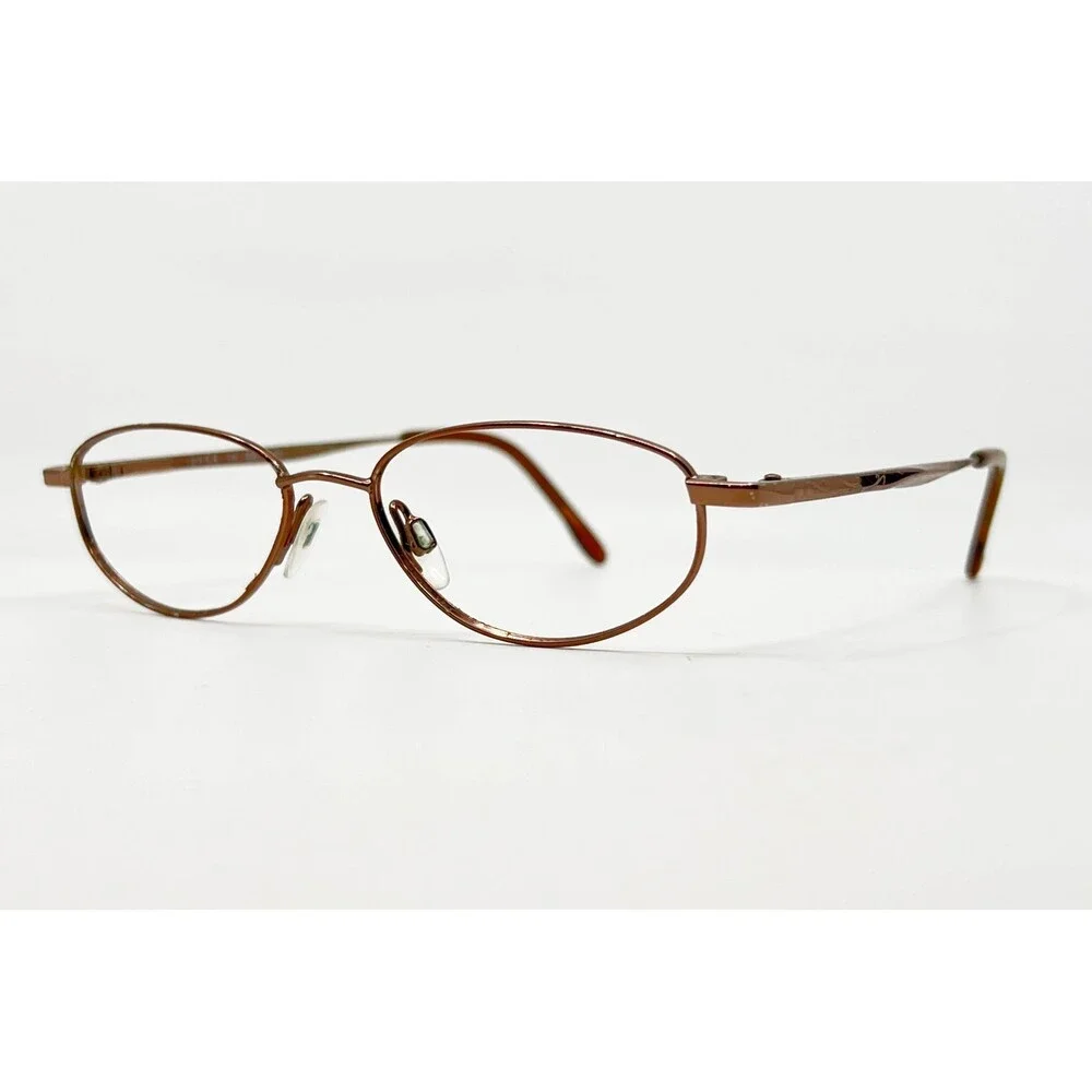 Revlon Eyeglasses Women Brown Oval RV 506 Brown Blush 48-15-135