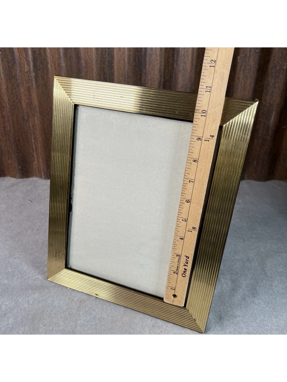 VTG Gold Tone Metal Picture Frame Vertical or Horizontal 8x10 in - 1301-2O