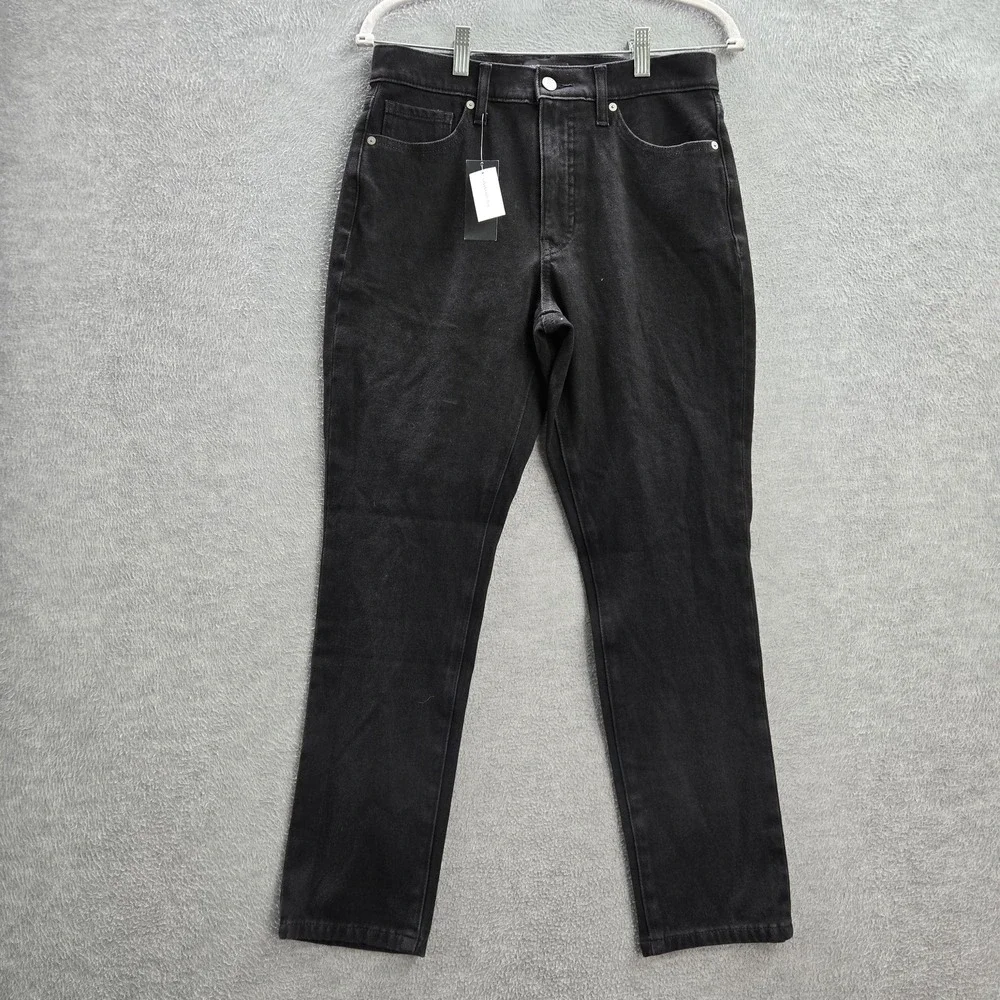 Banana Republic Men Jeans 29 Black Premium Denim High-Rise Slim NWT‎