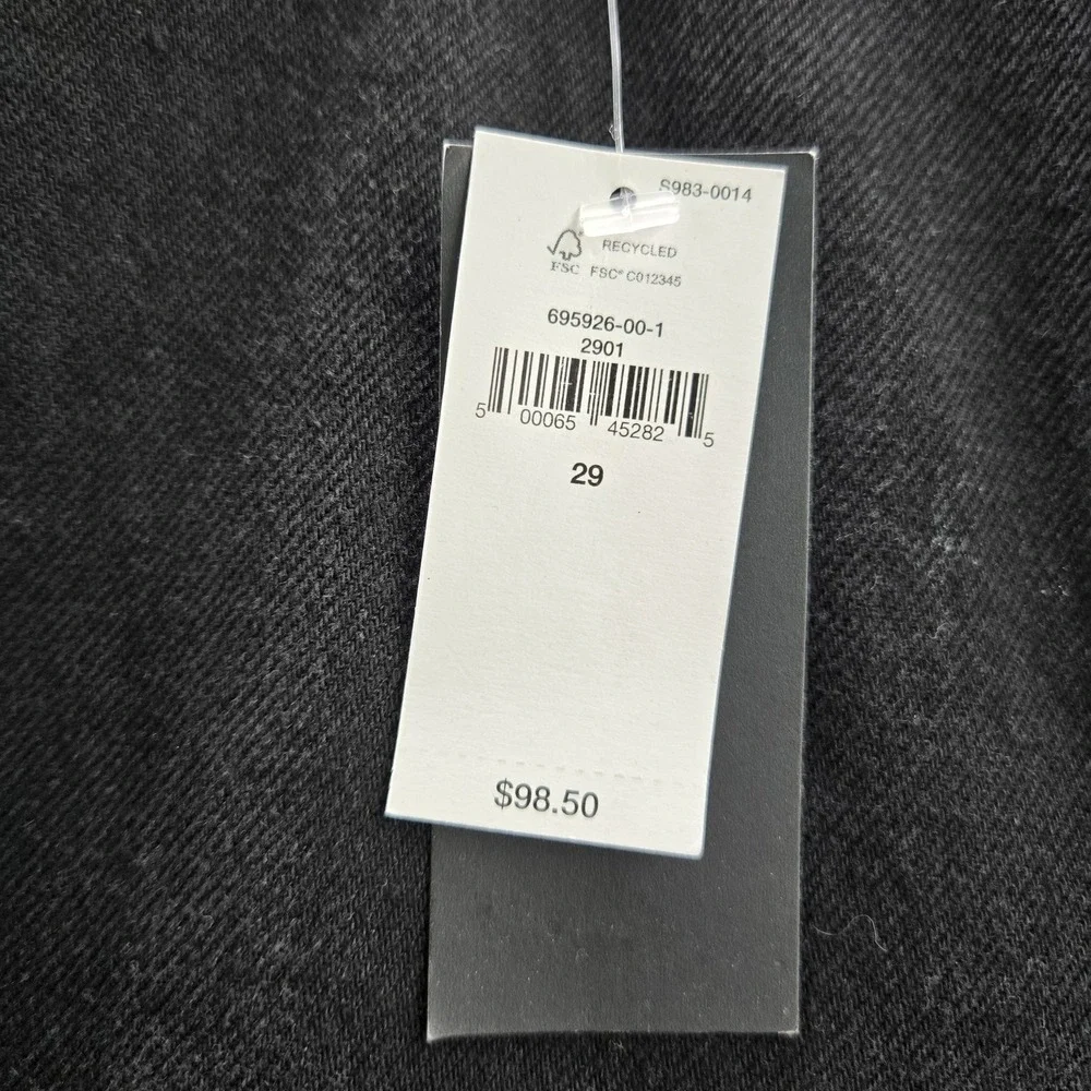 Banana Republic Men Jeans 29 Black Premium Denim High-Rise Slim NWT‎
