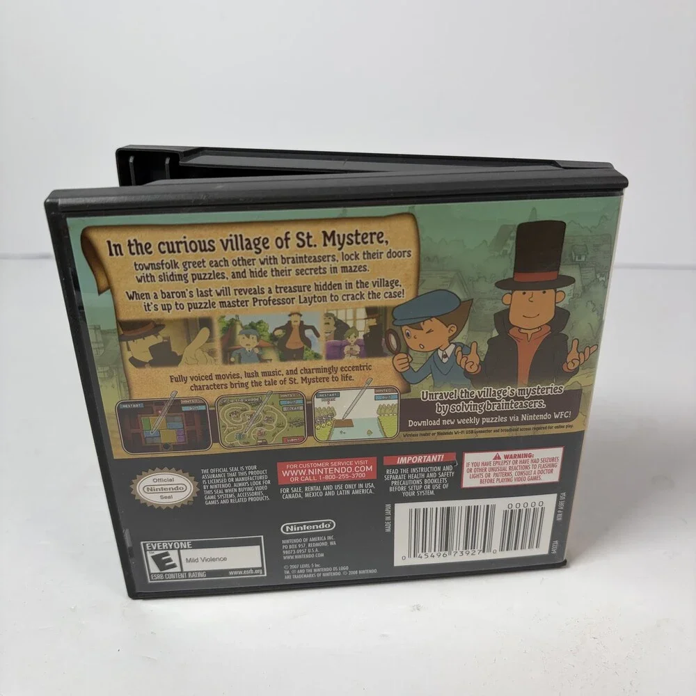 Professor Layton and the Curious Village Nintendo DS CIB Complete Tested