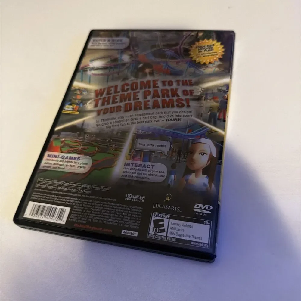 Thrillville (PlayStation 2 PS2) Black Label CIB COMPLETE & TESTED