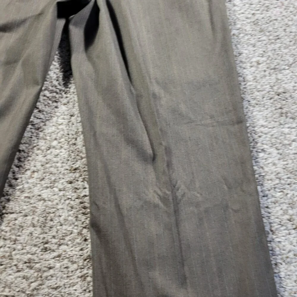 Banana Republic Pants Mens 35x32 Tag 34x32 Brown Pinstripe Poly Blend Tags
