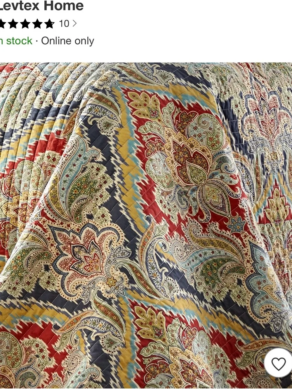Levtex quilted separately