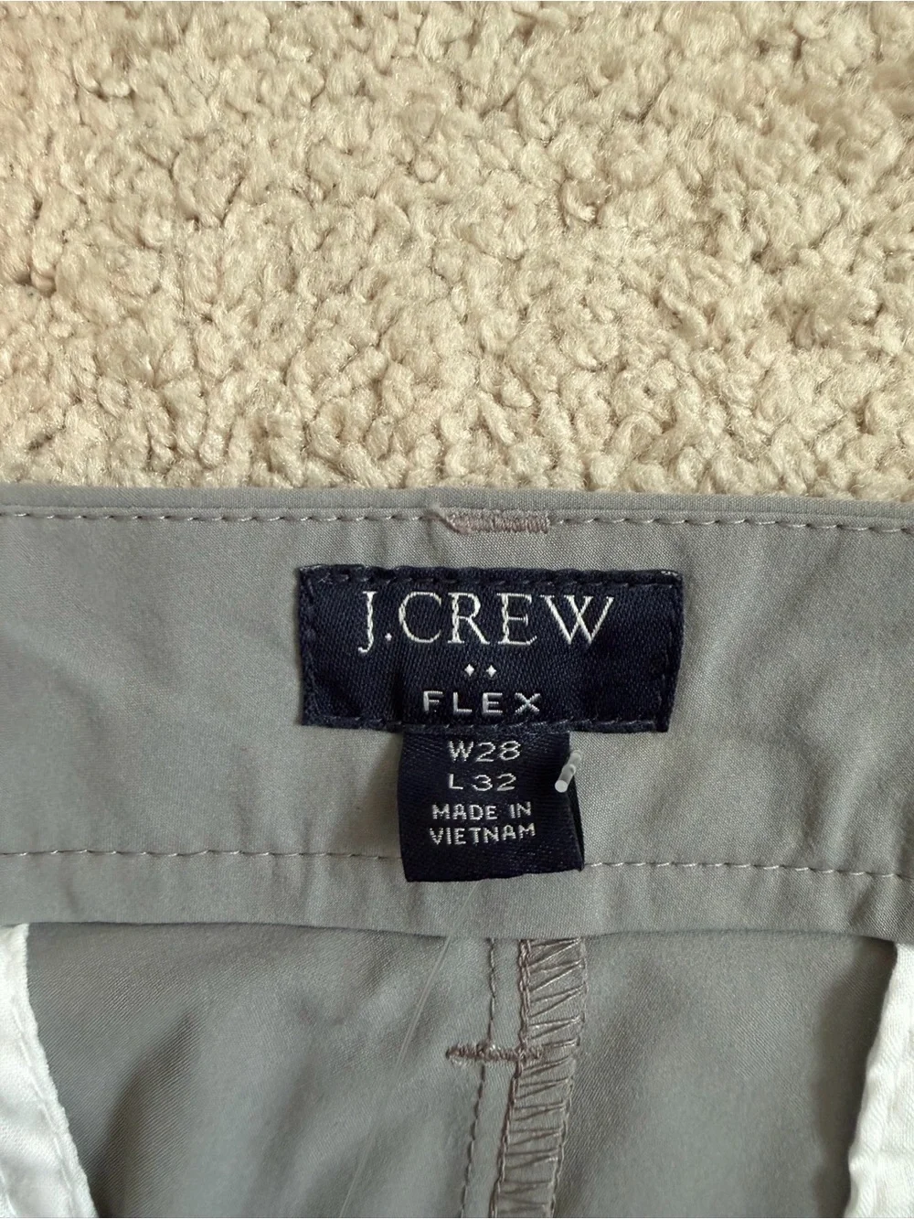 J.Crew Flex Chino Pants Men's Size 28 x 32 Gray Slim‎ Fit Style AA712 Casual NWT