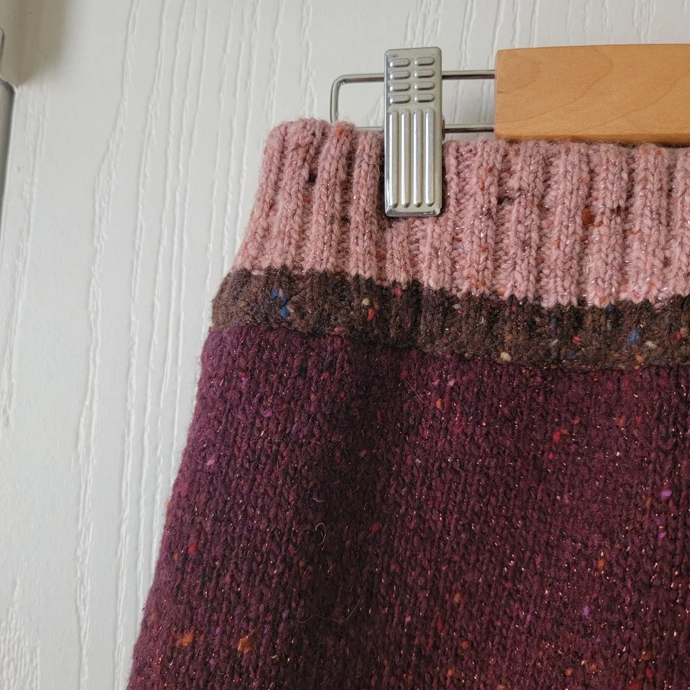 Tory Burch Shimmer Wool Blend Pencil Skirt