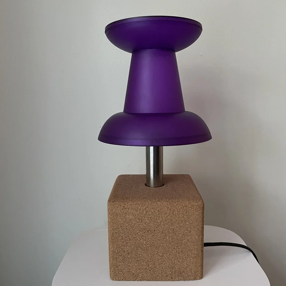 Visual Gram Purple Push Pin Thumbtack Office Table Lamp Justin Cheung Rare Color