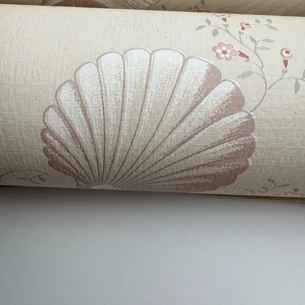 3 Vintage Norwall Signature Wallpaper 55.7sq ft Floral Seashell NOS 62822