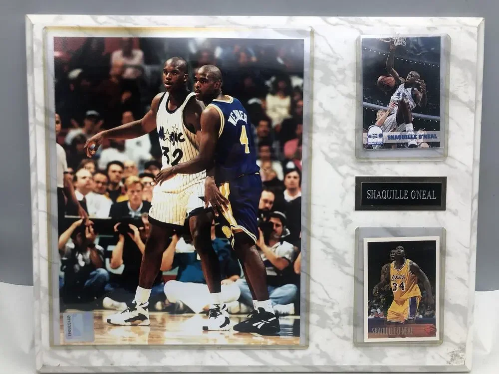 SHAQUILLE O'NEAL Licensed Collector’s Photo NBA Basketball Plaque USED *READ...