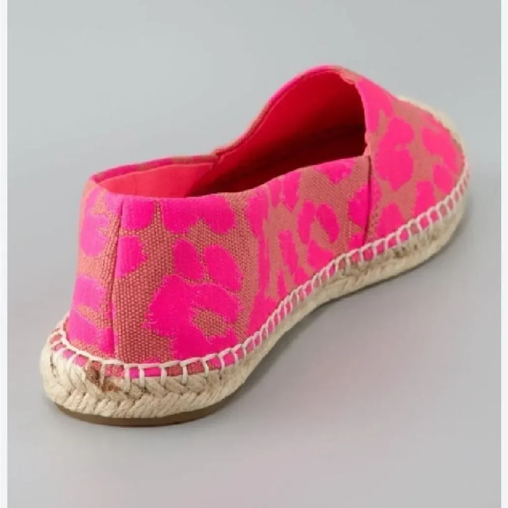 Juicy Couture Flats Canvas Espadrille Neon Pink Size 6